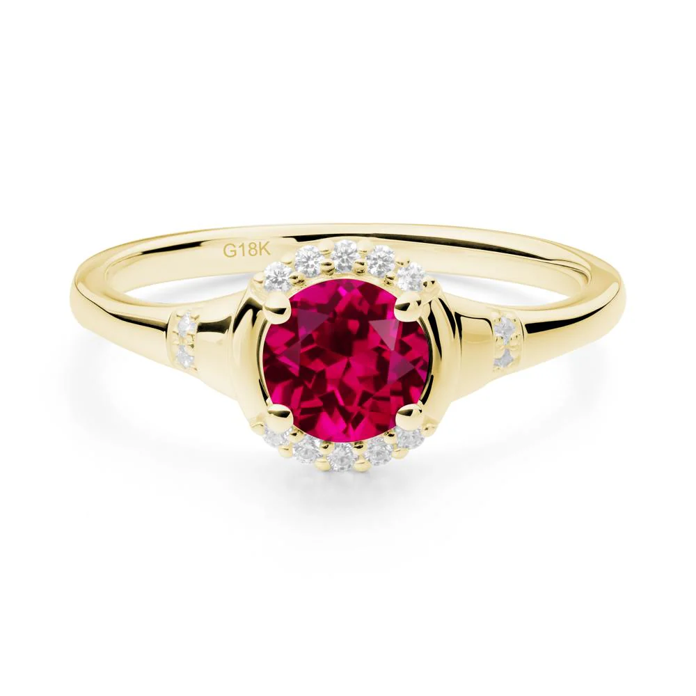 Ruby Halo Statement Ring - Image 3