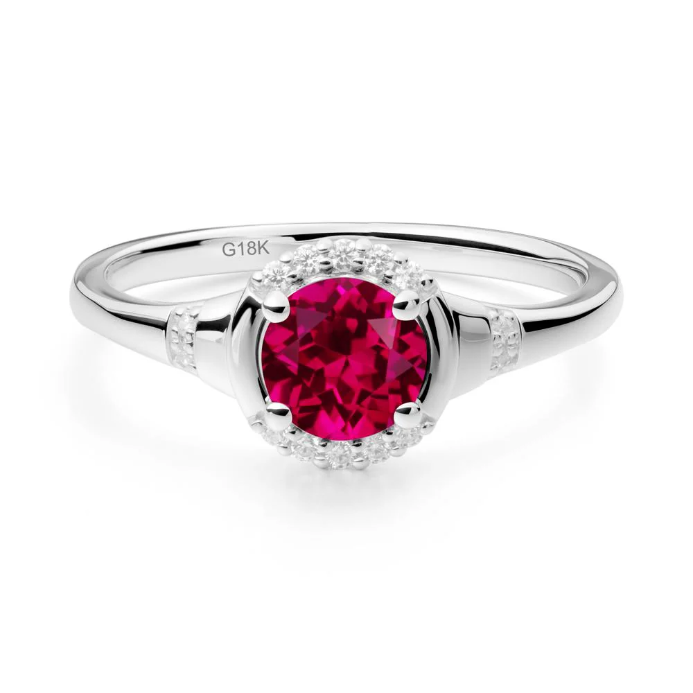 Ruby Halo Statement Ring - Image 4