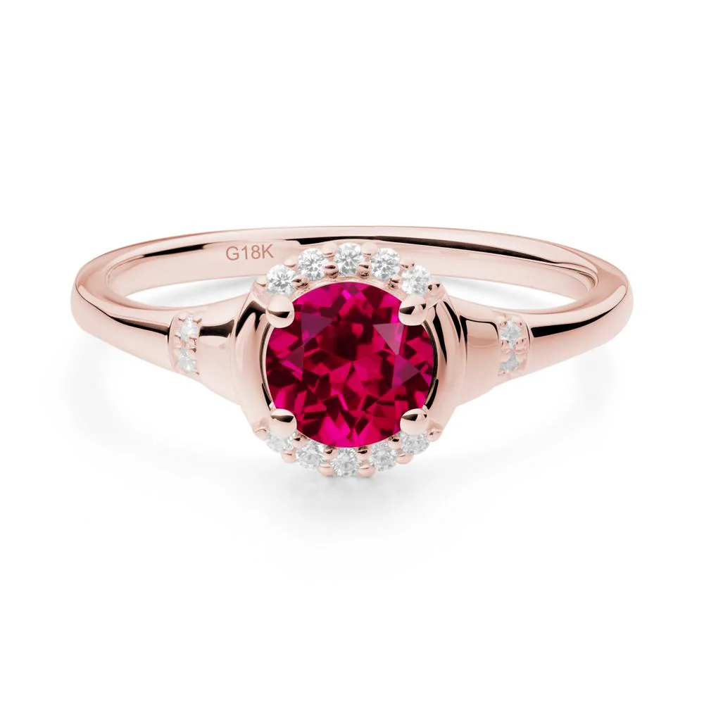 Ruby Halo Statement Ring - Image 6