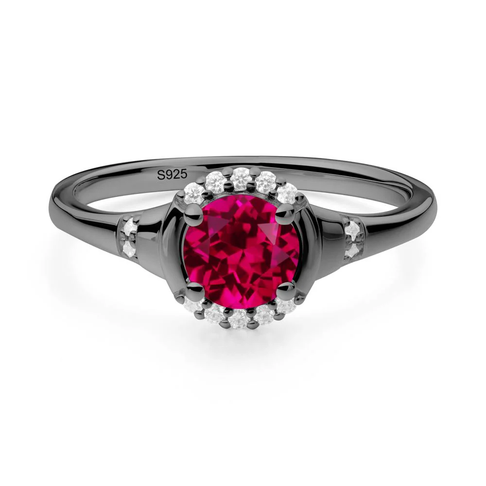 Ruby Halo Statement Ring - Image 7