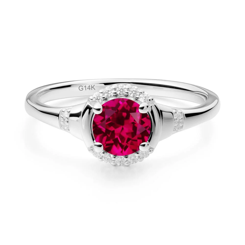 Ruby Halo Statement Ring - Image 9