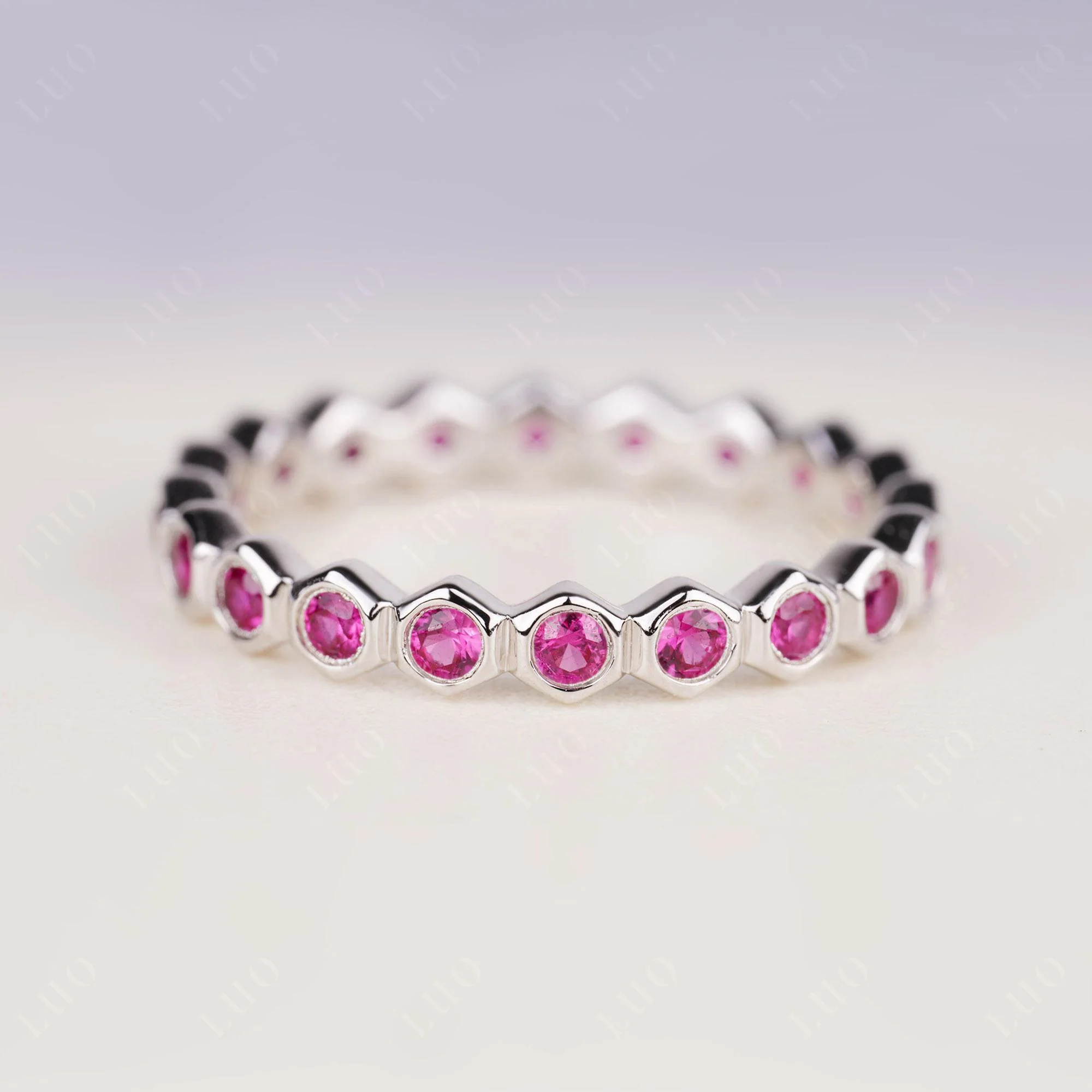 Ruby Honeycomb Ring