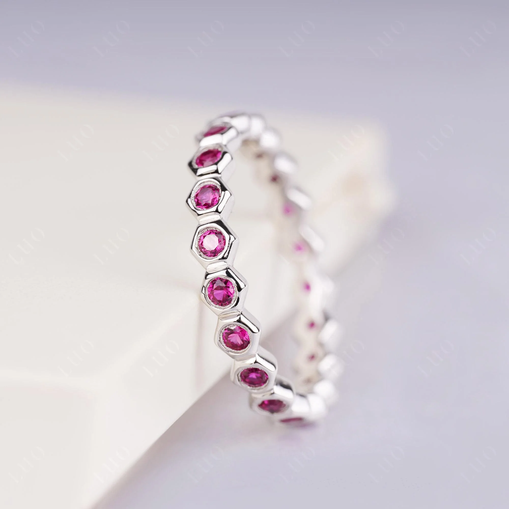 Ruby Honeycomb Ring - Image 2