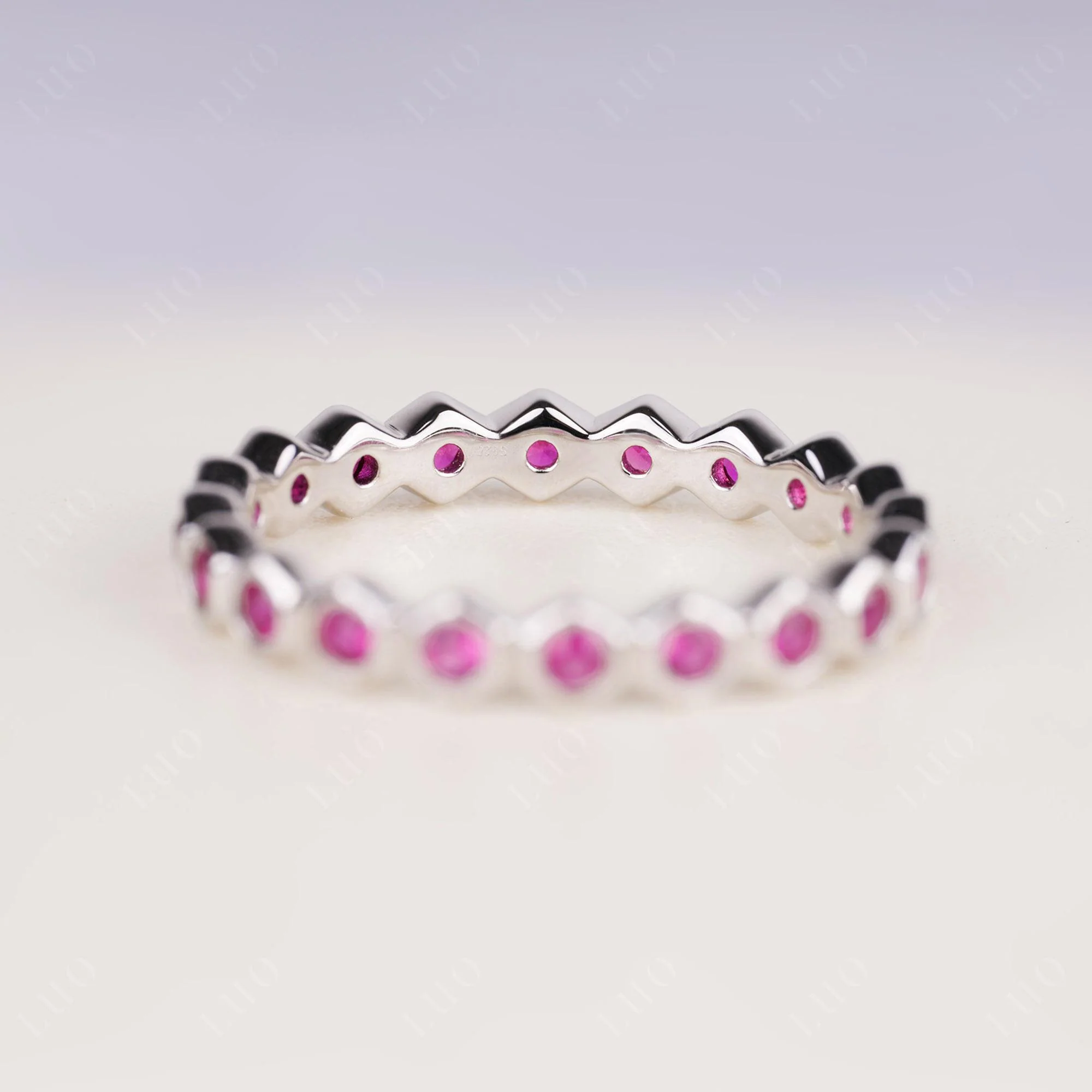 Ruby Honeycomb Ring - Image 3