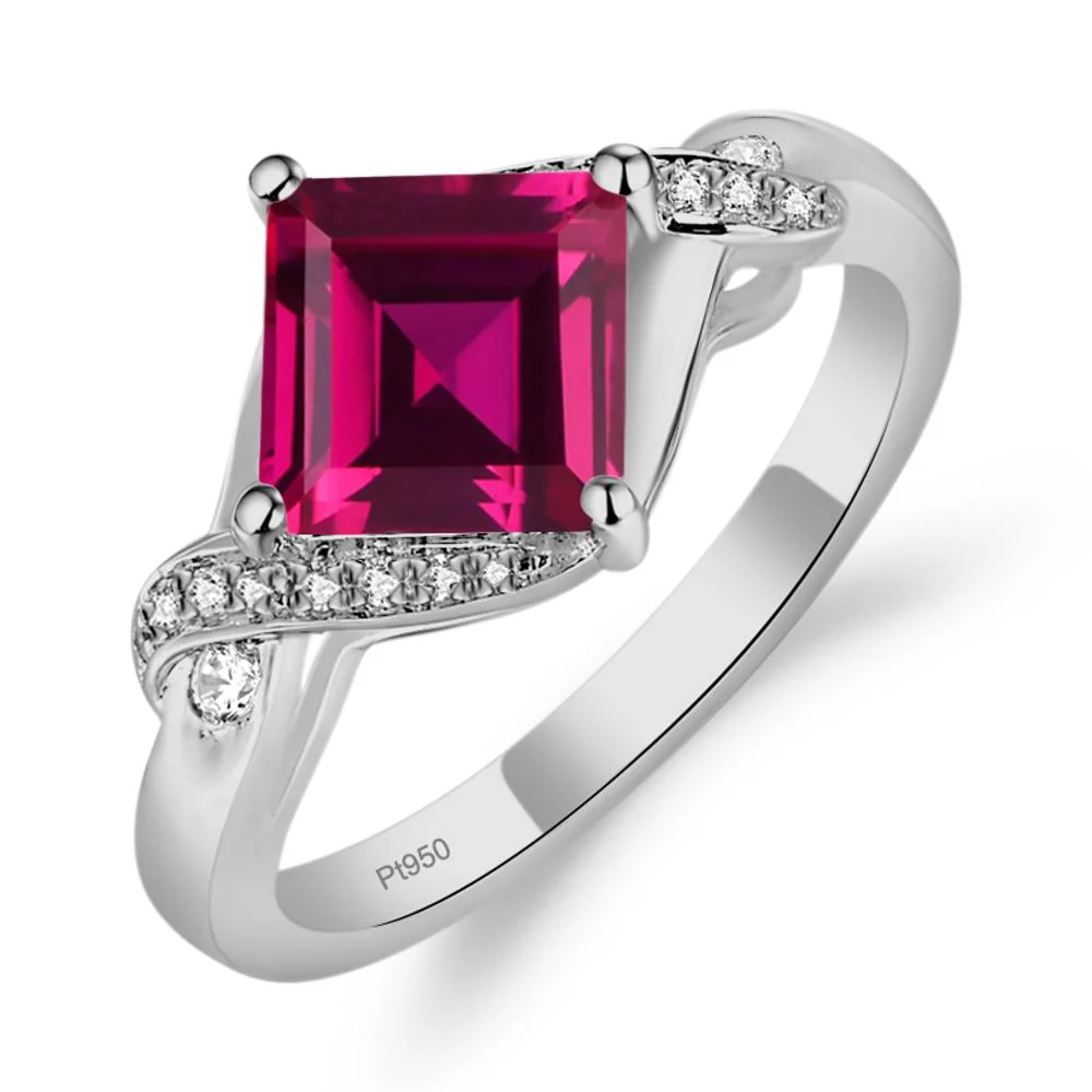 Ruby Kite Set Square Cut Ring - Image 7
