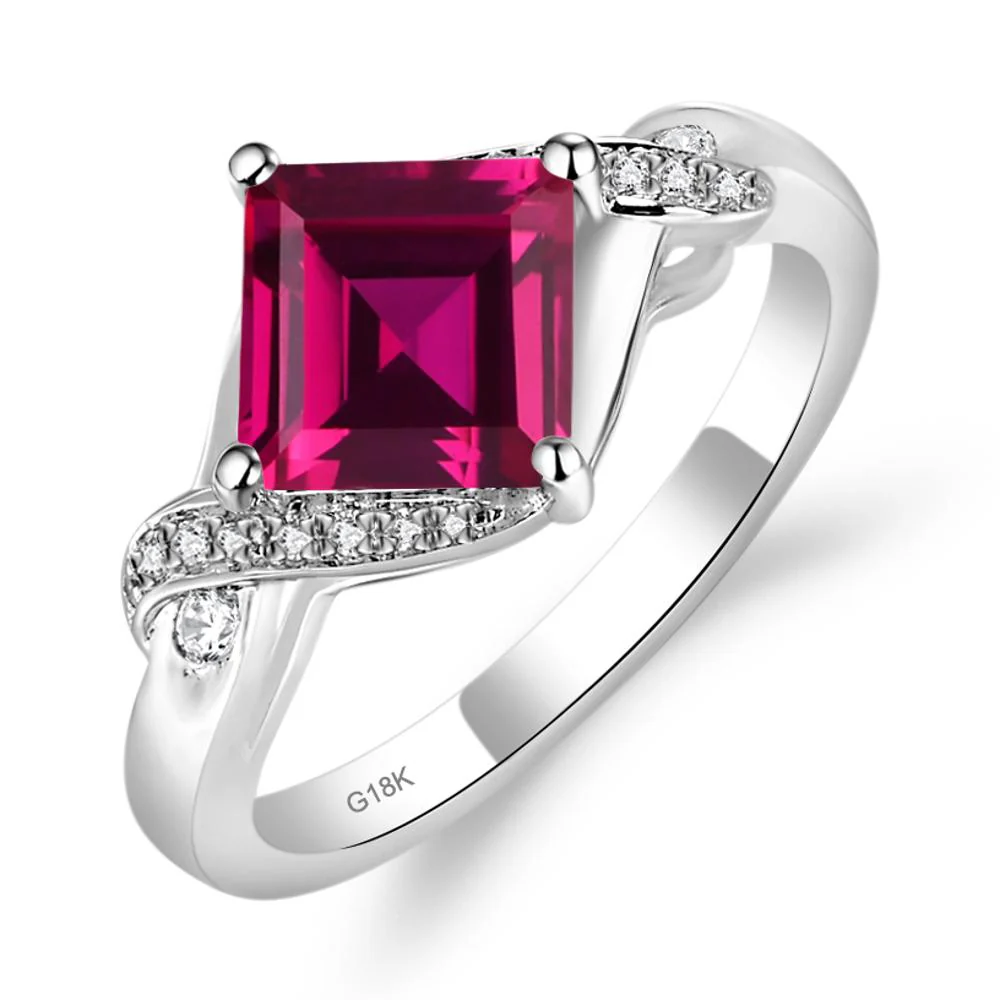 Ruby Kite Set Square Cut Ring - Image 9