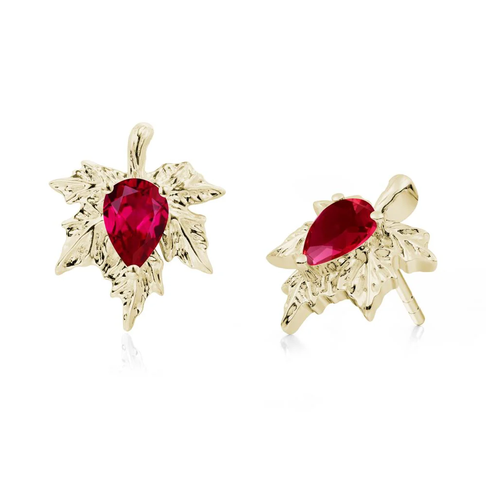 Ruby Maple Stud Earrings - Image 3