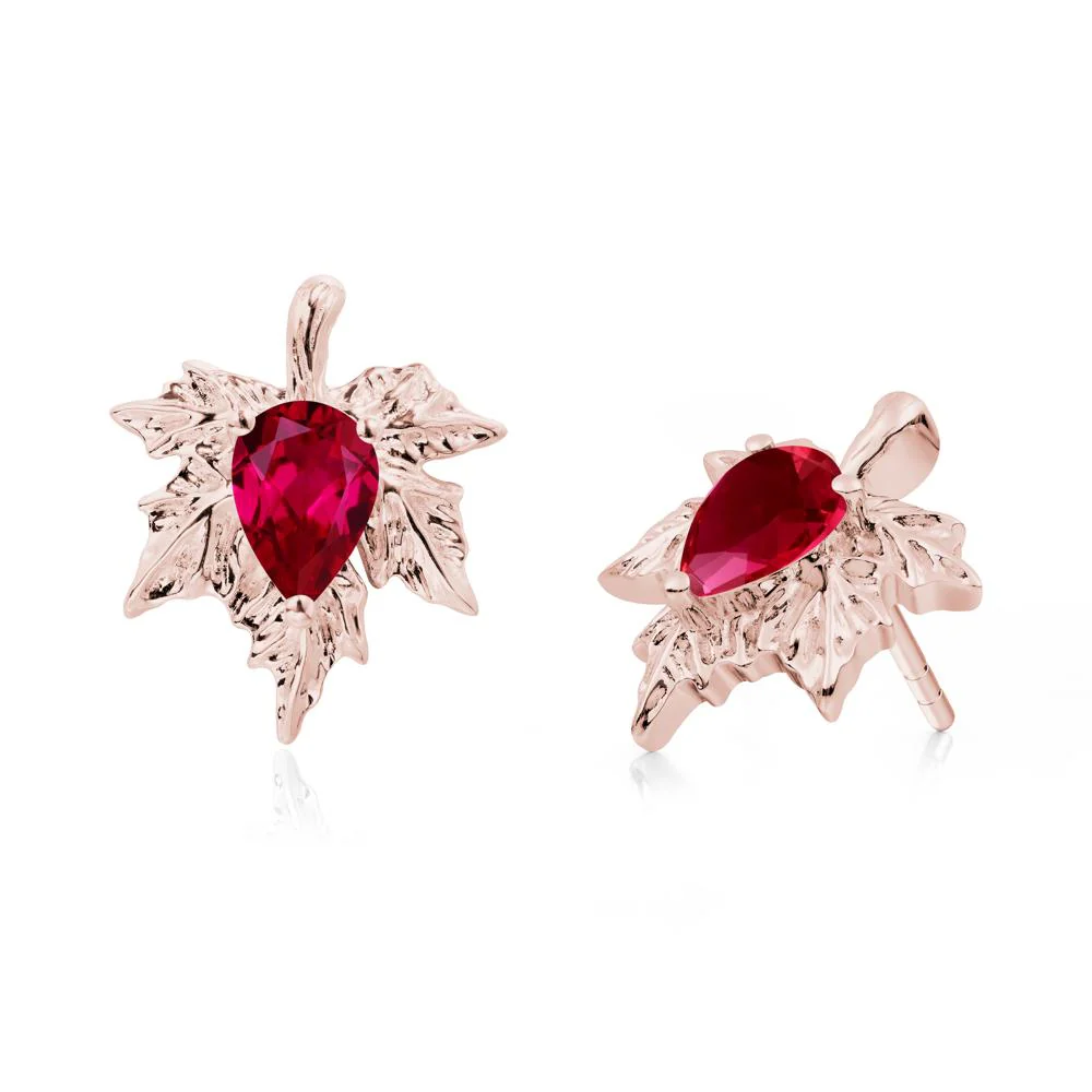 Ruby Maple Stud Earrings - Image 4