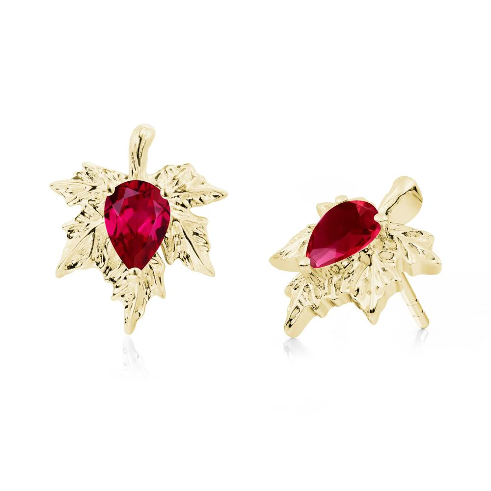 Ruby Maple Stud Earrings - Image 5
