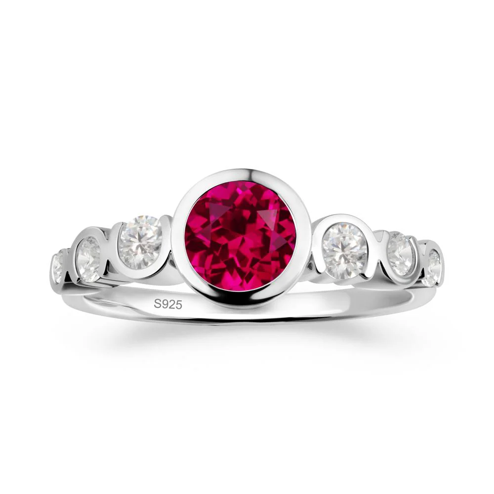 Ruby Multi Stone Engagement Ring