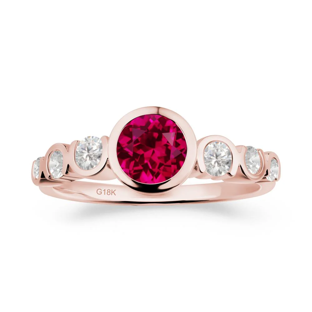 Ruby Multi Stone Engagement Ring - Image 6