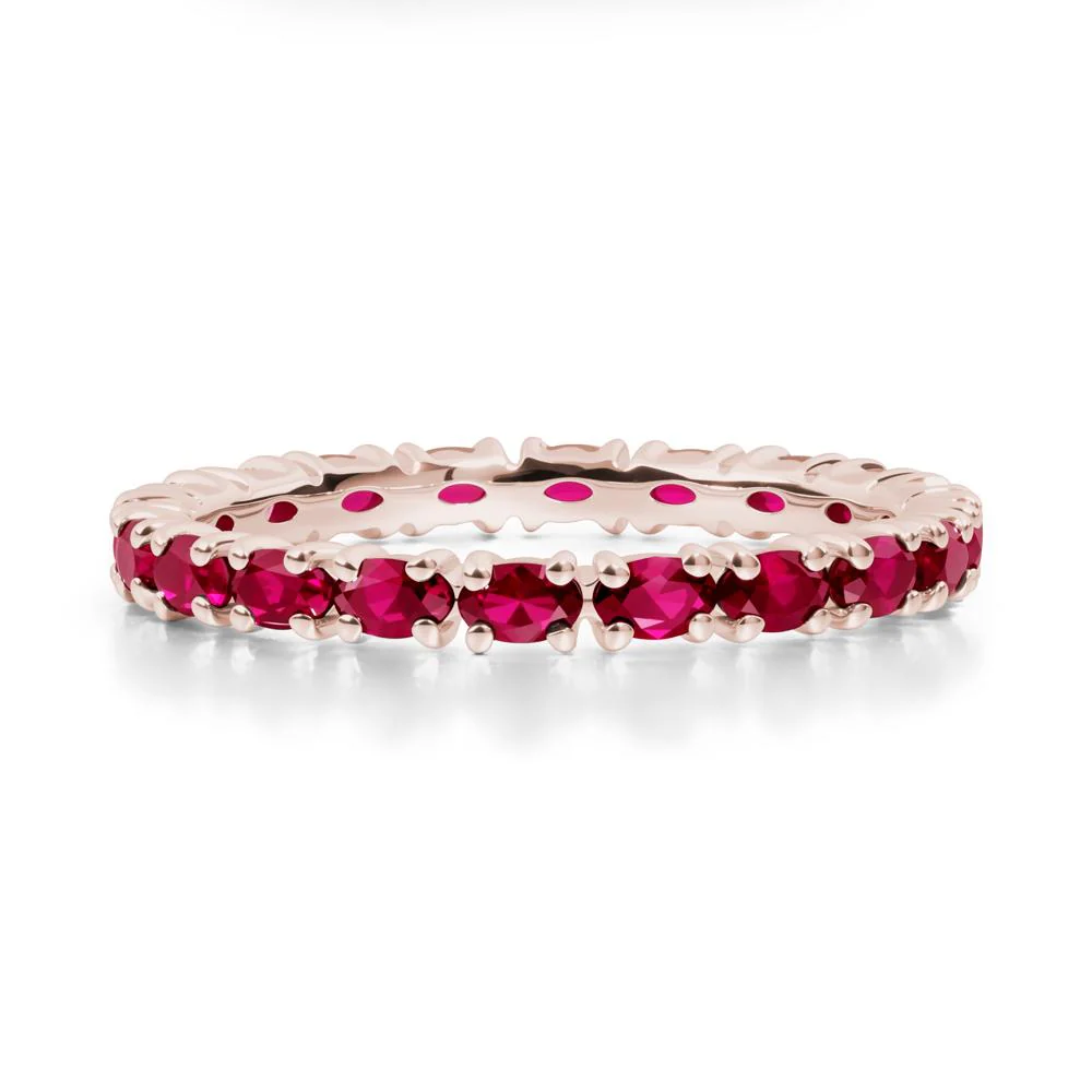 Ruby Oval Eternity Ring - Image 2