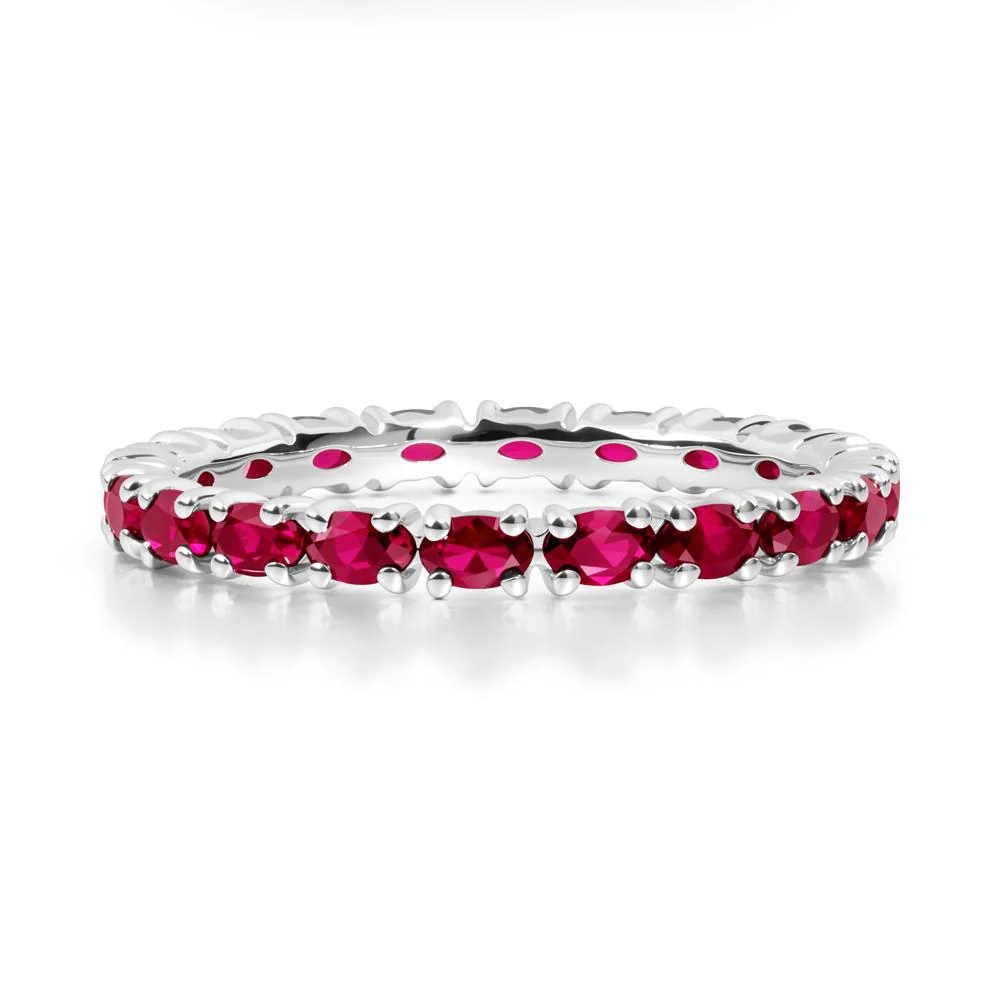 Ruby Oval Eternity Ring - Image 3