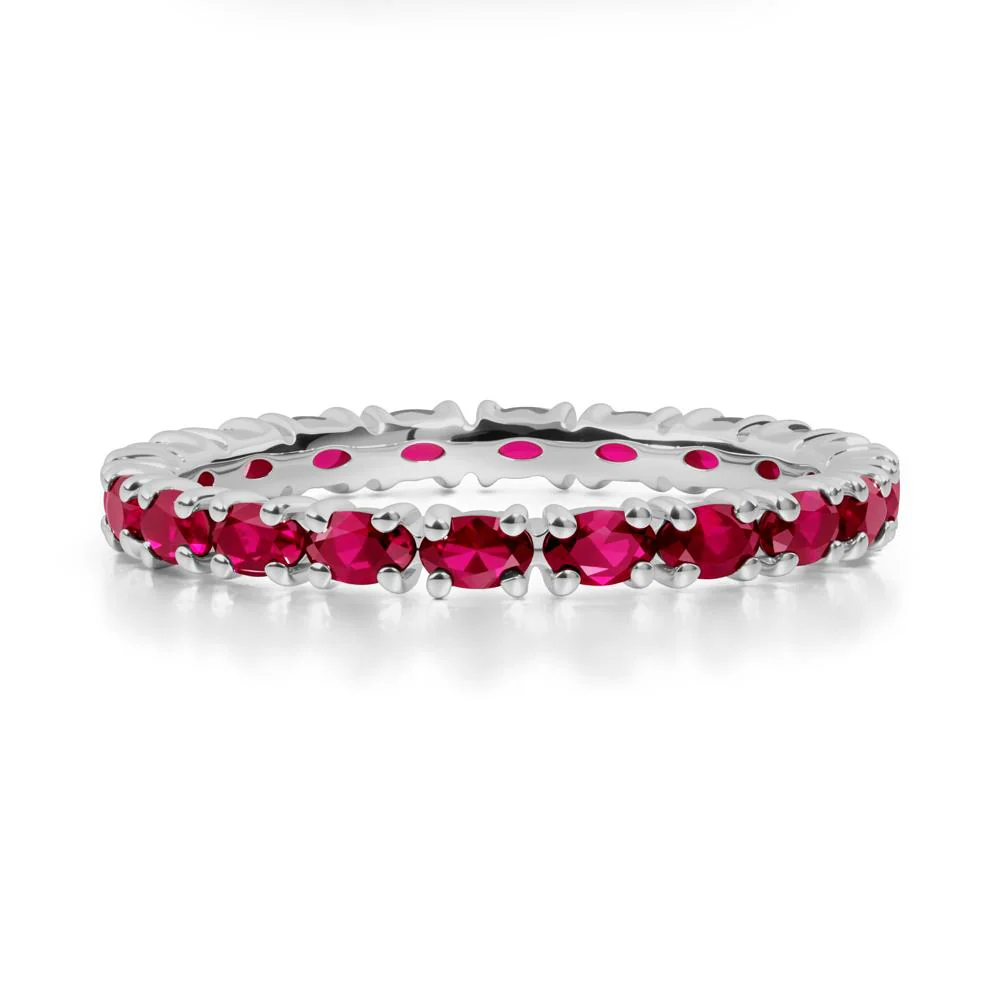 Ruby Oval Eternity Ring - Image 8