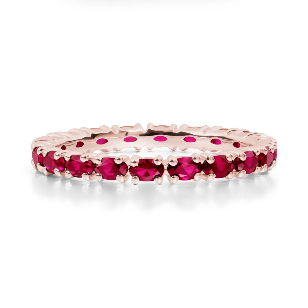 Ruby Oval Eternity Ring - Image 9