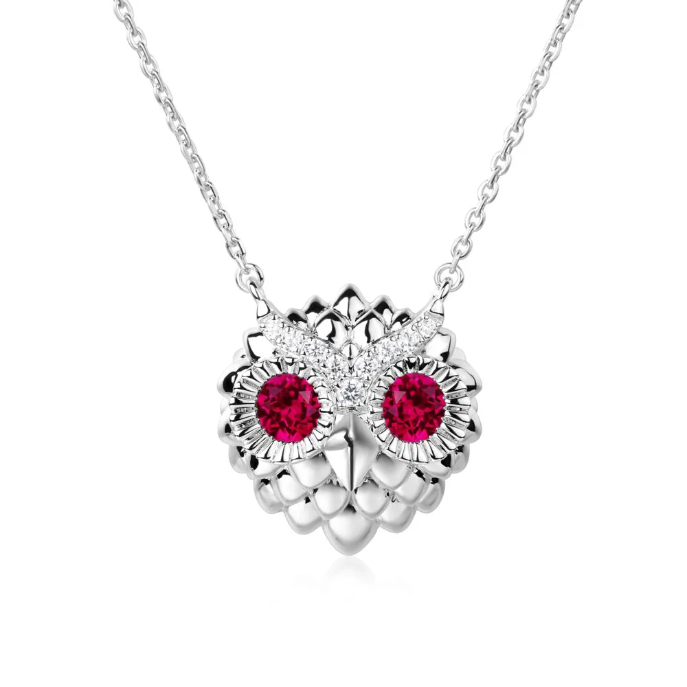 Ruby Owl Necklace - Image 6