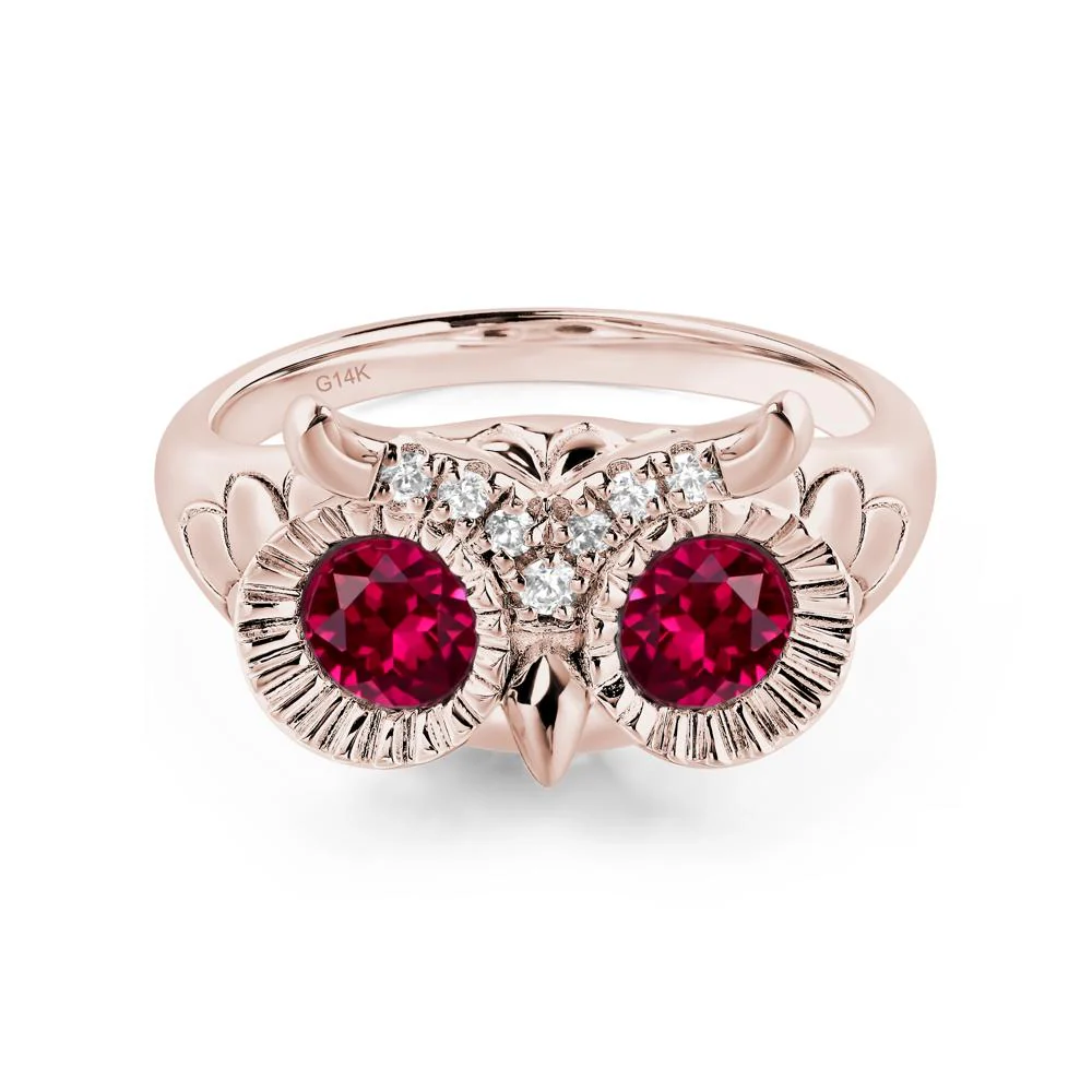 Ruby Owl Ring - Image 5