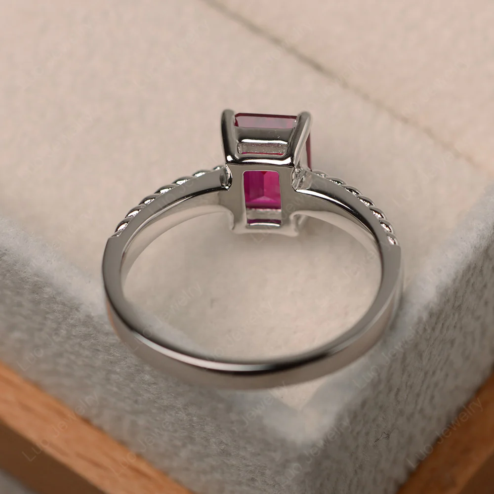 Ruby Solitaire Woven Ring - Image 3