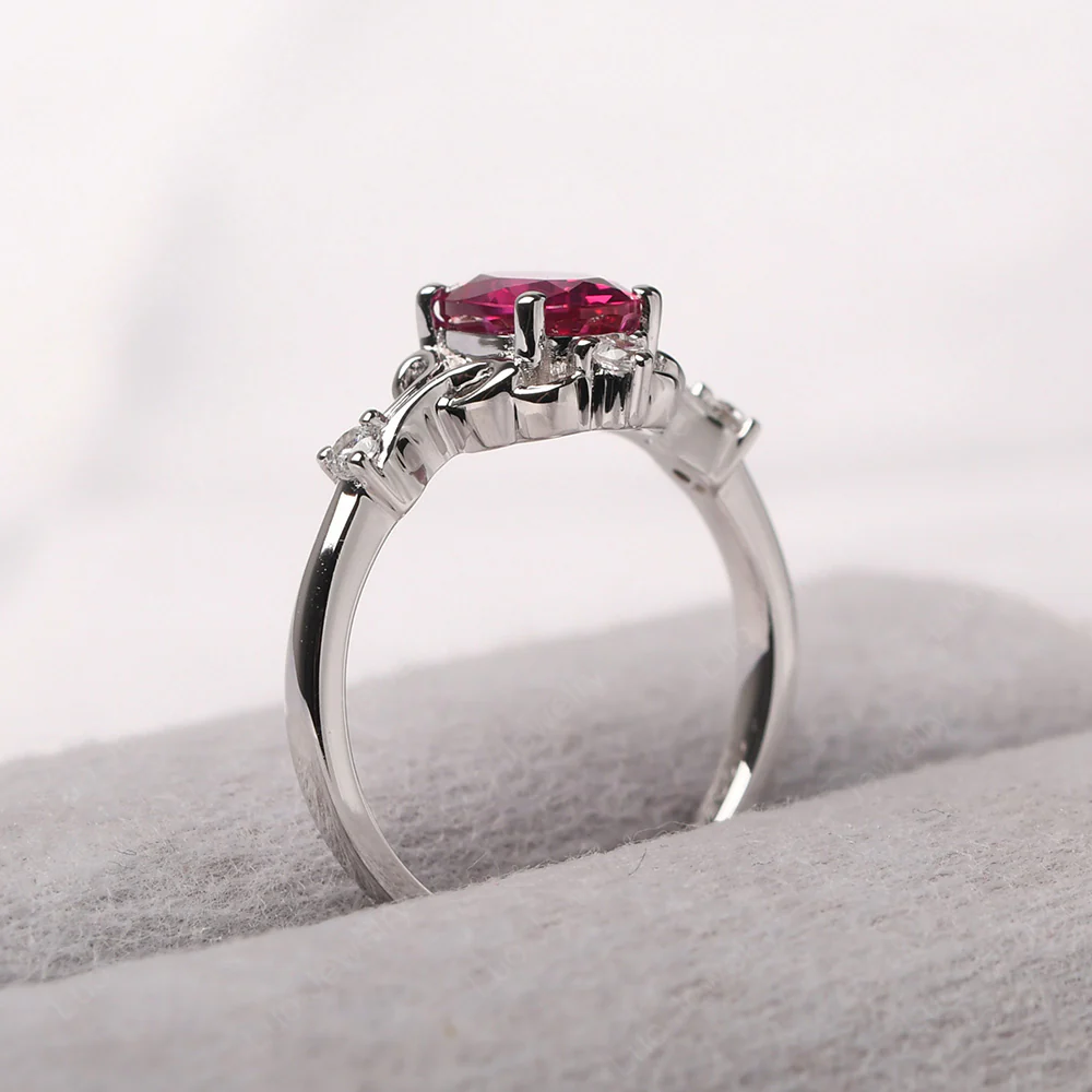 Vintage Style Ruby Engagement Ring - Image 4