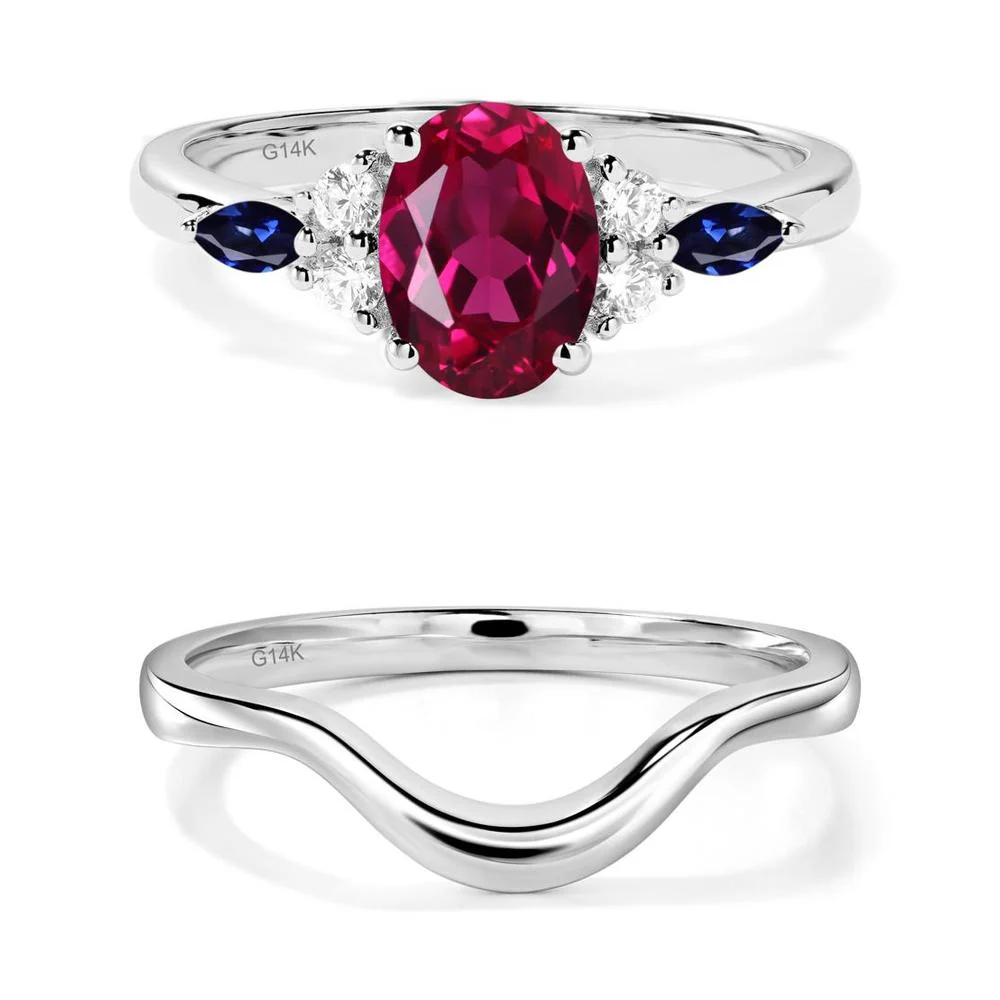 Simple Oval Ruby Engagement Ring - Image 13