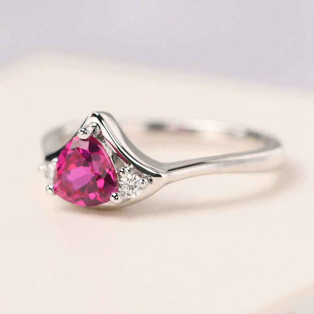 Scalloped Ruby Engagement Ring - Image 2