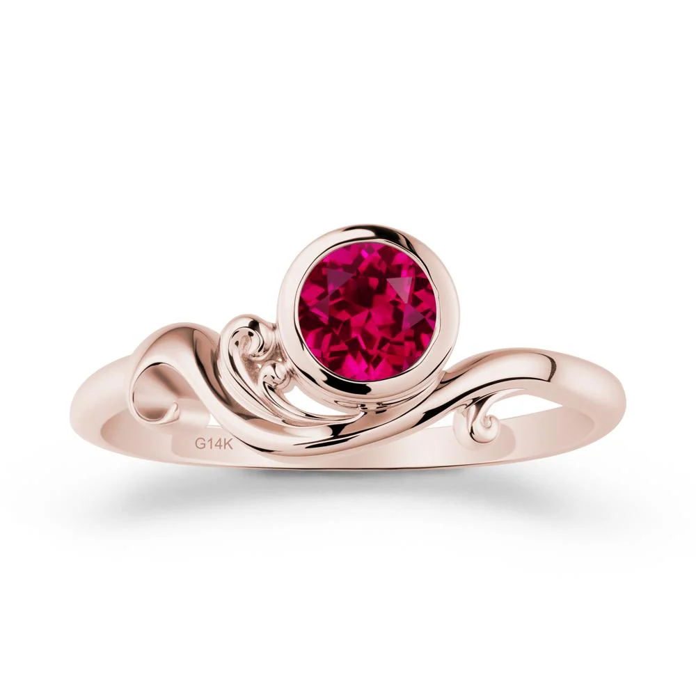 Ruby Ring with Bezel Setting - Image 2