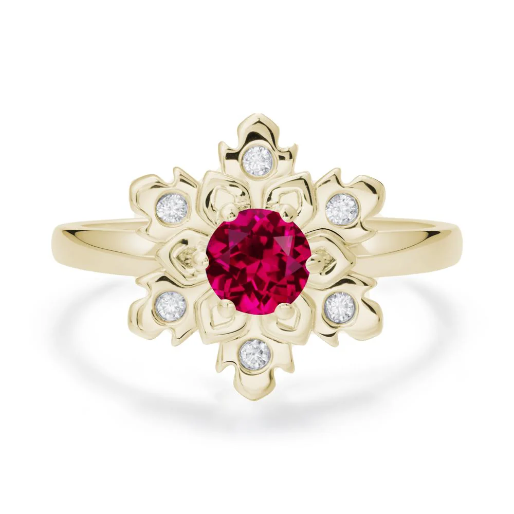Ruby Snowflake Engagement Ring - Image 6