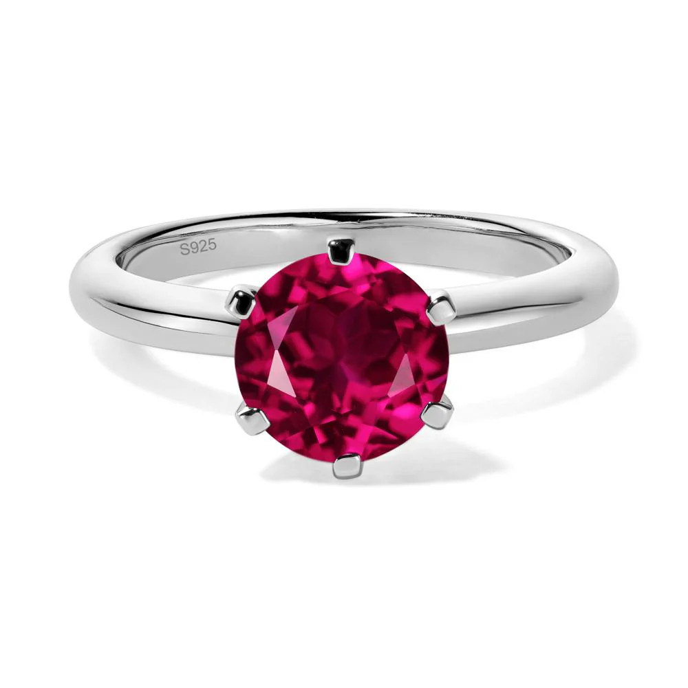 Ruby Classic Solitaire Ring - Image 2