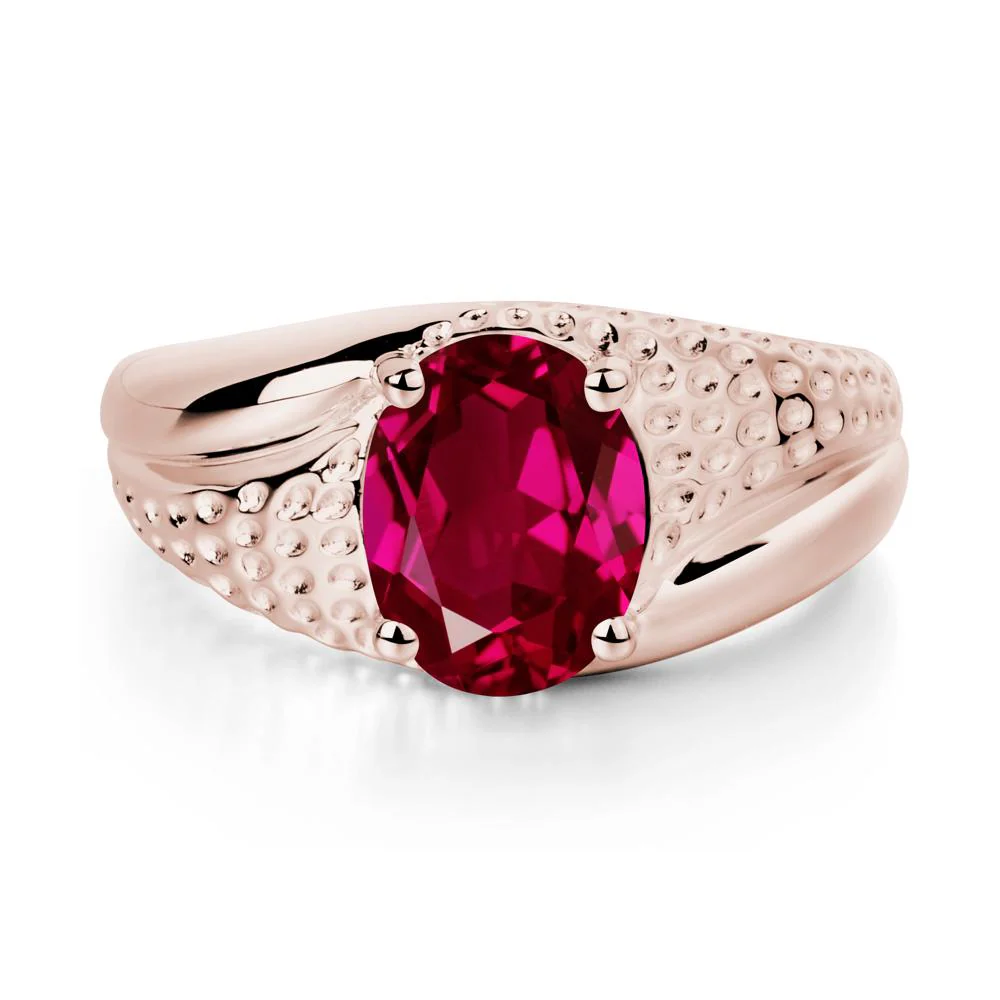 Ruby Solitaire Ring for Men