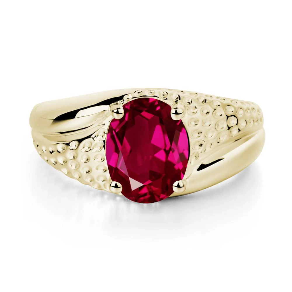 Ruby Solitaire Ring for Men - Image 3