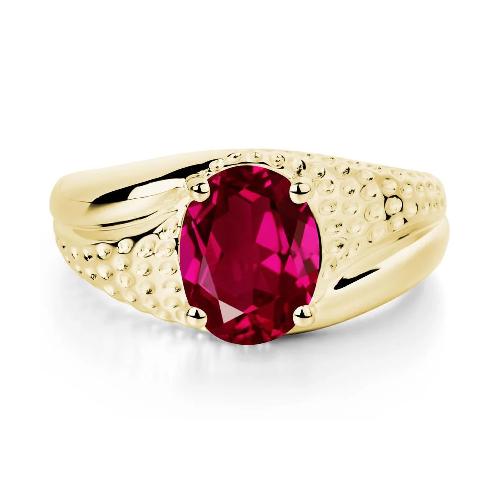 Ruby Solitaire Ring for Men - Image 6