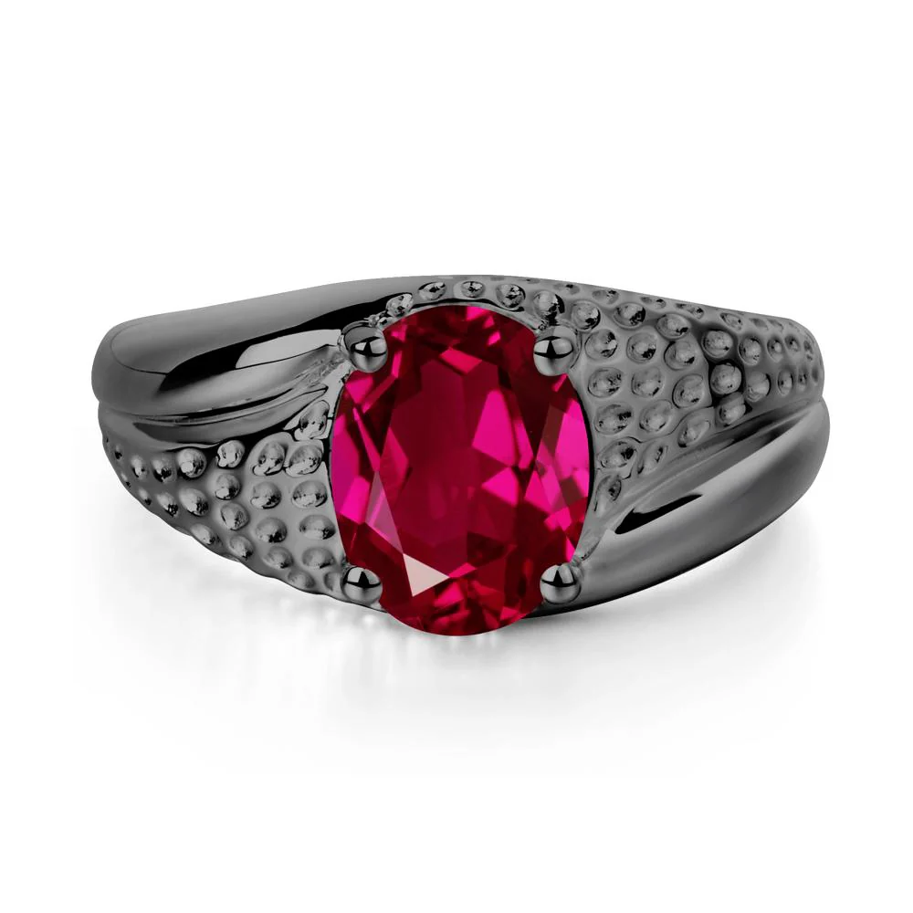 Ruby Solitaire Ring for Men - Image 7