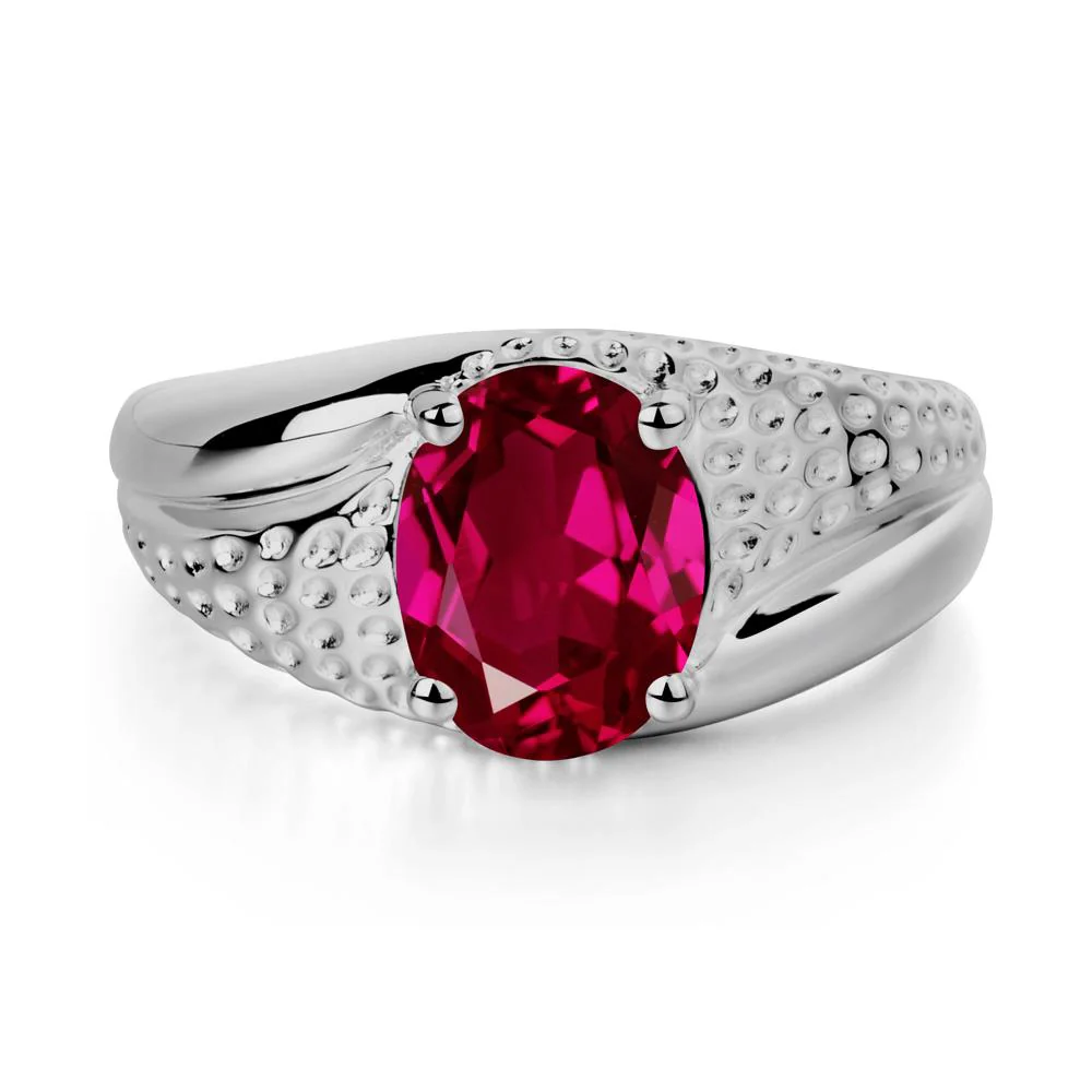 Ruby Solitaire Ring for Men - Image 8