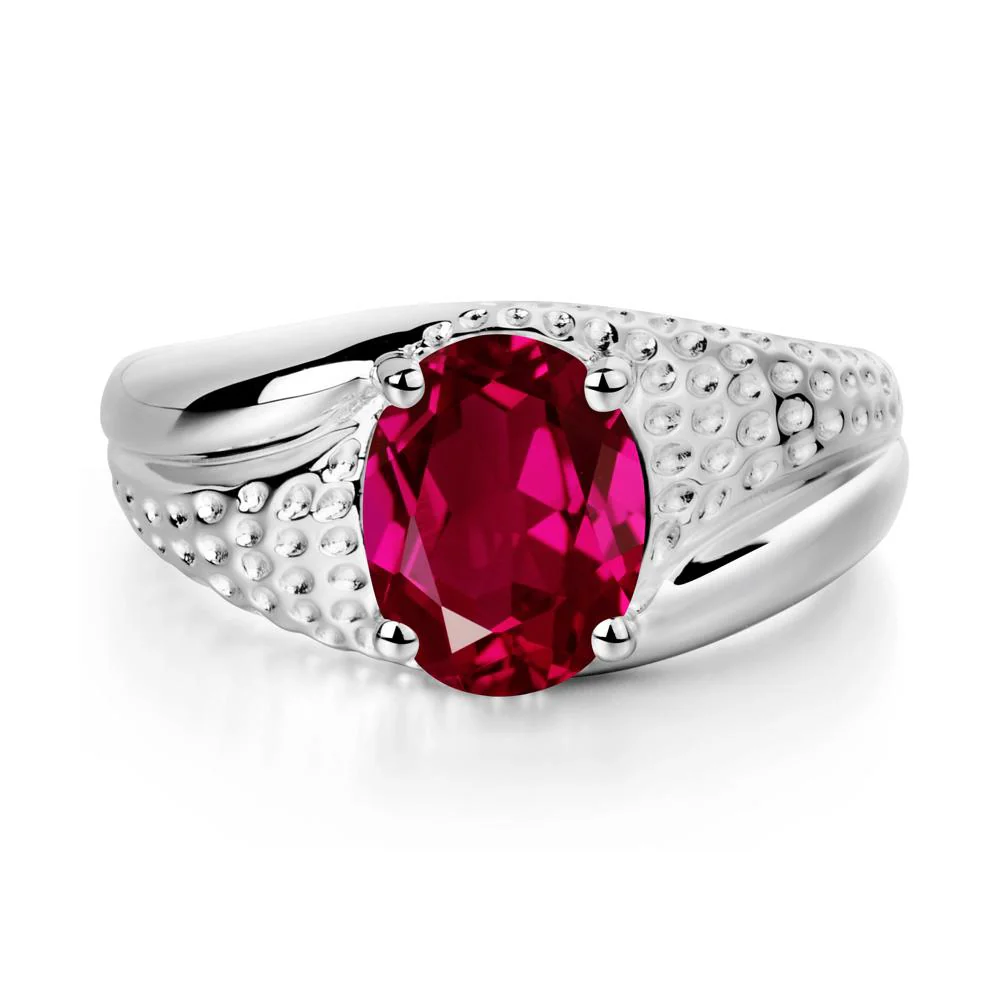 Ruby Solitaire Ring for Men - Image 9