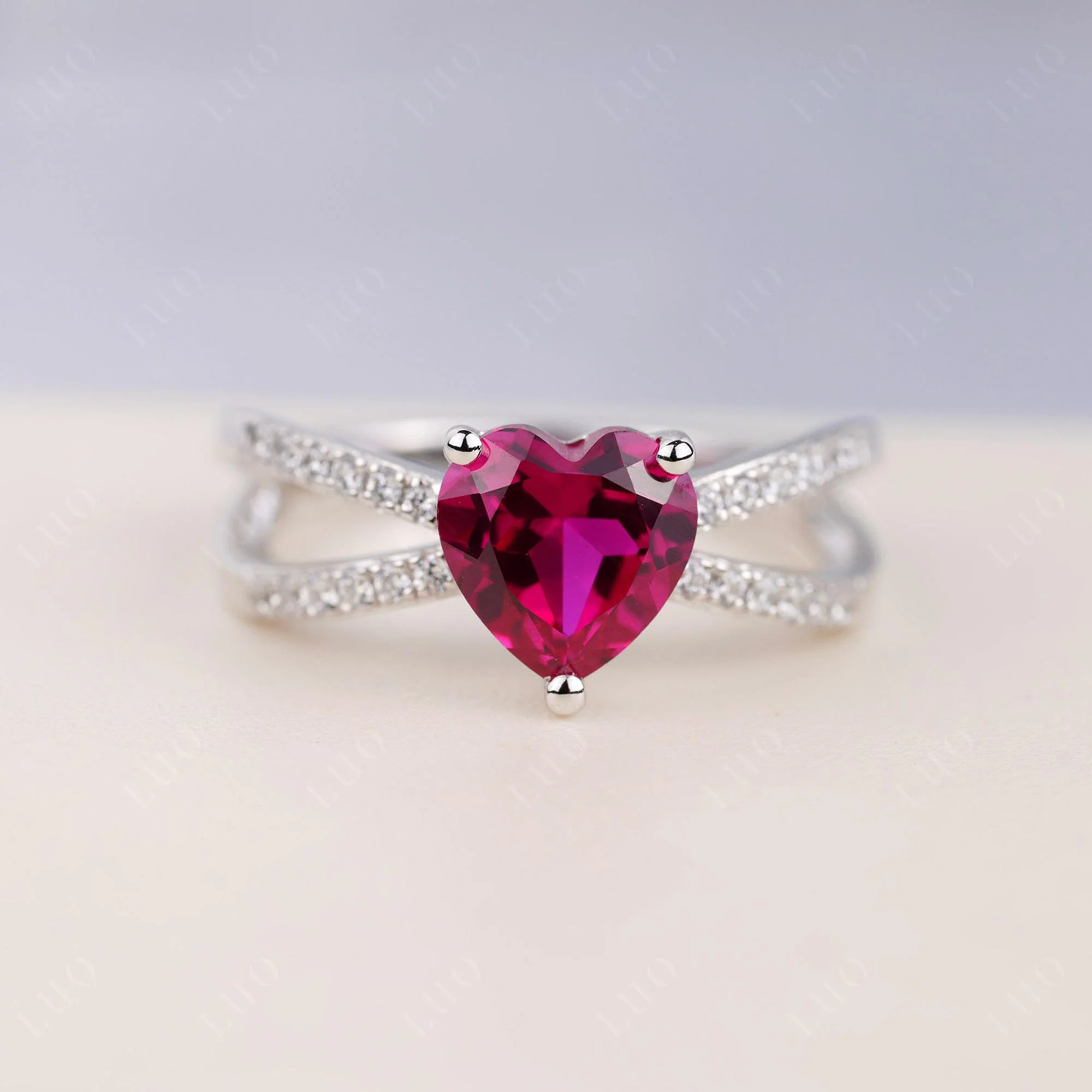 Ruby Split Band Ring