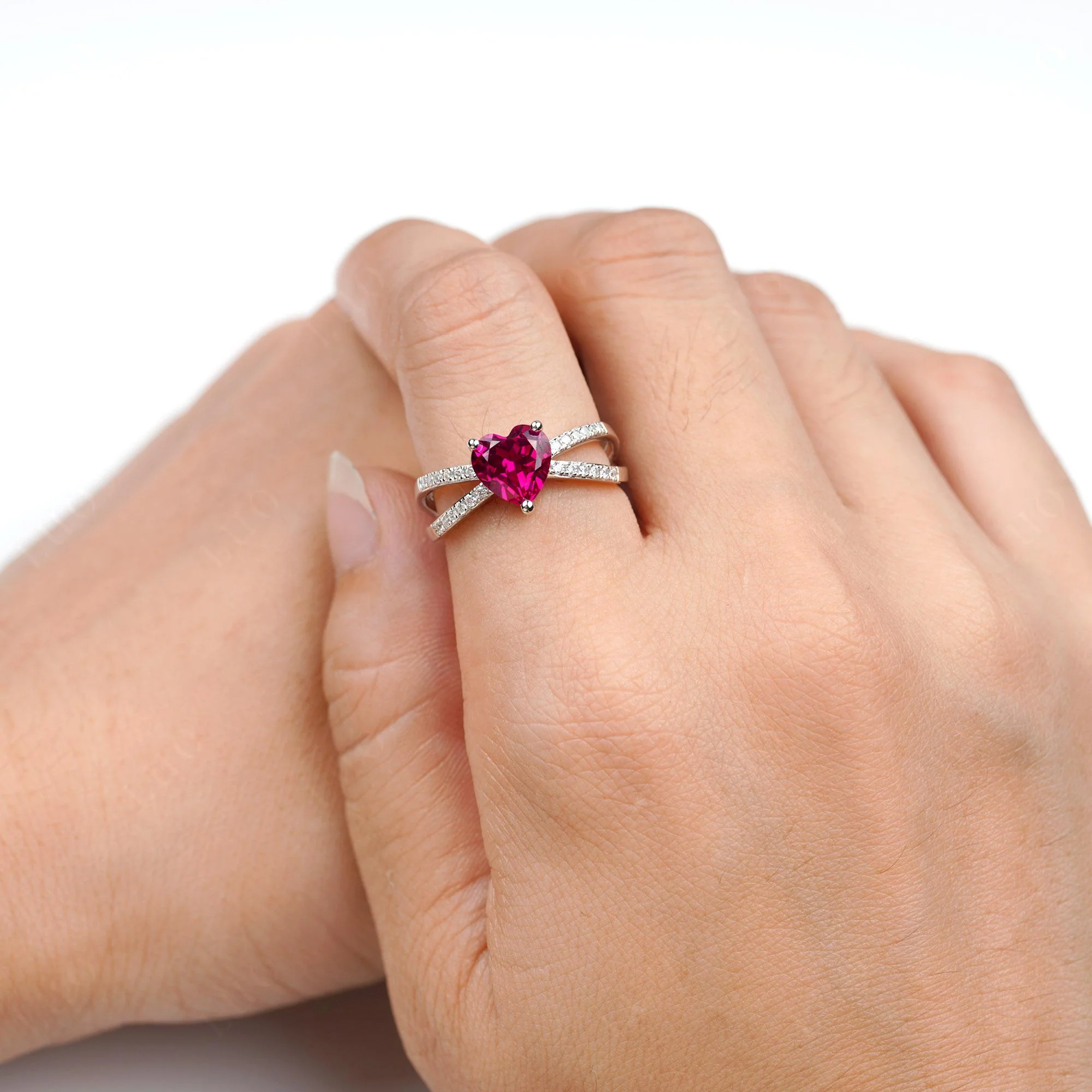 Ruby Split Band Ring - Image 5