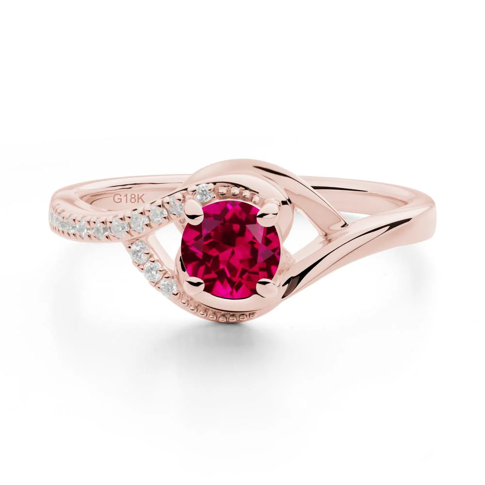 Ruby Swirl Bypass Ring - Image 9