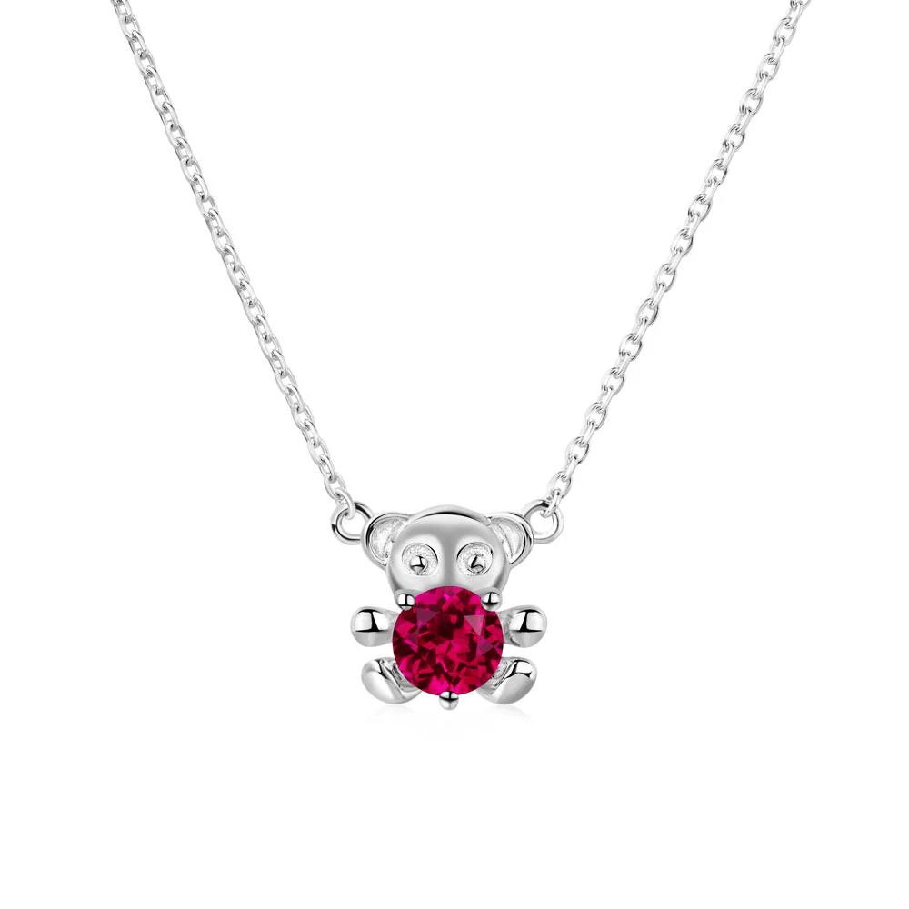 Ruby Teddy Bear Necklace - Image 8