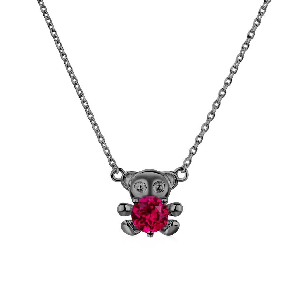 Ruby Teddy Bear Necklace - Image 9