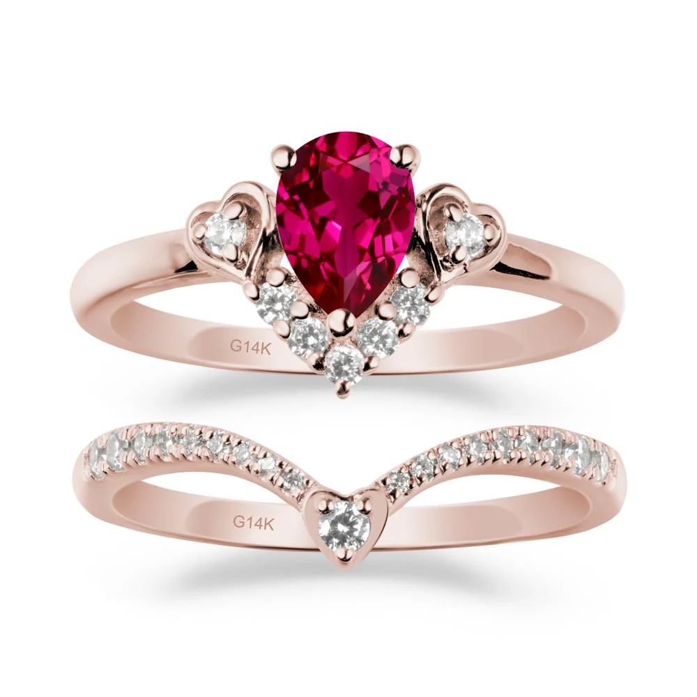 Ruby Tiara Ring Set
