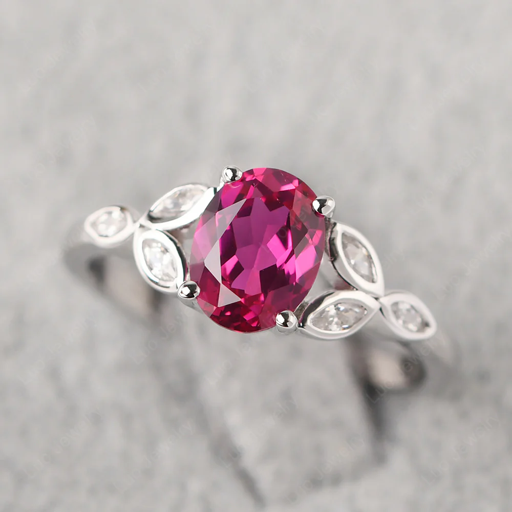 Oval Celtic Ruby Ring