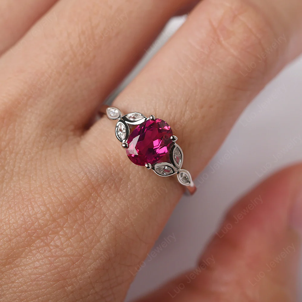 Oval Celtic Ruby Ring - Image 5