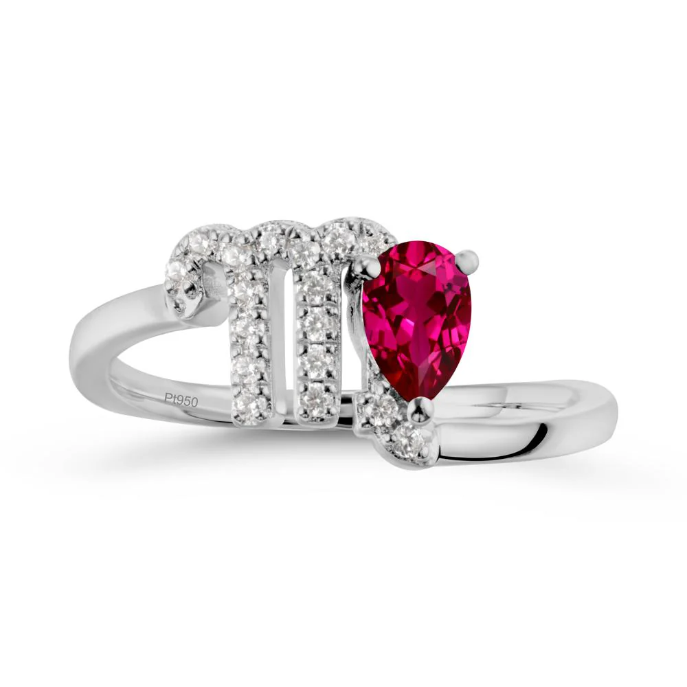 Ruby Virgo Zodiac Wraparound Ring