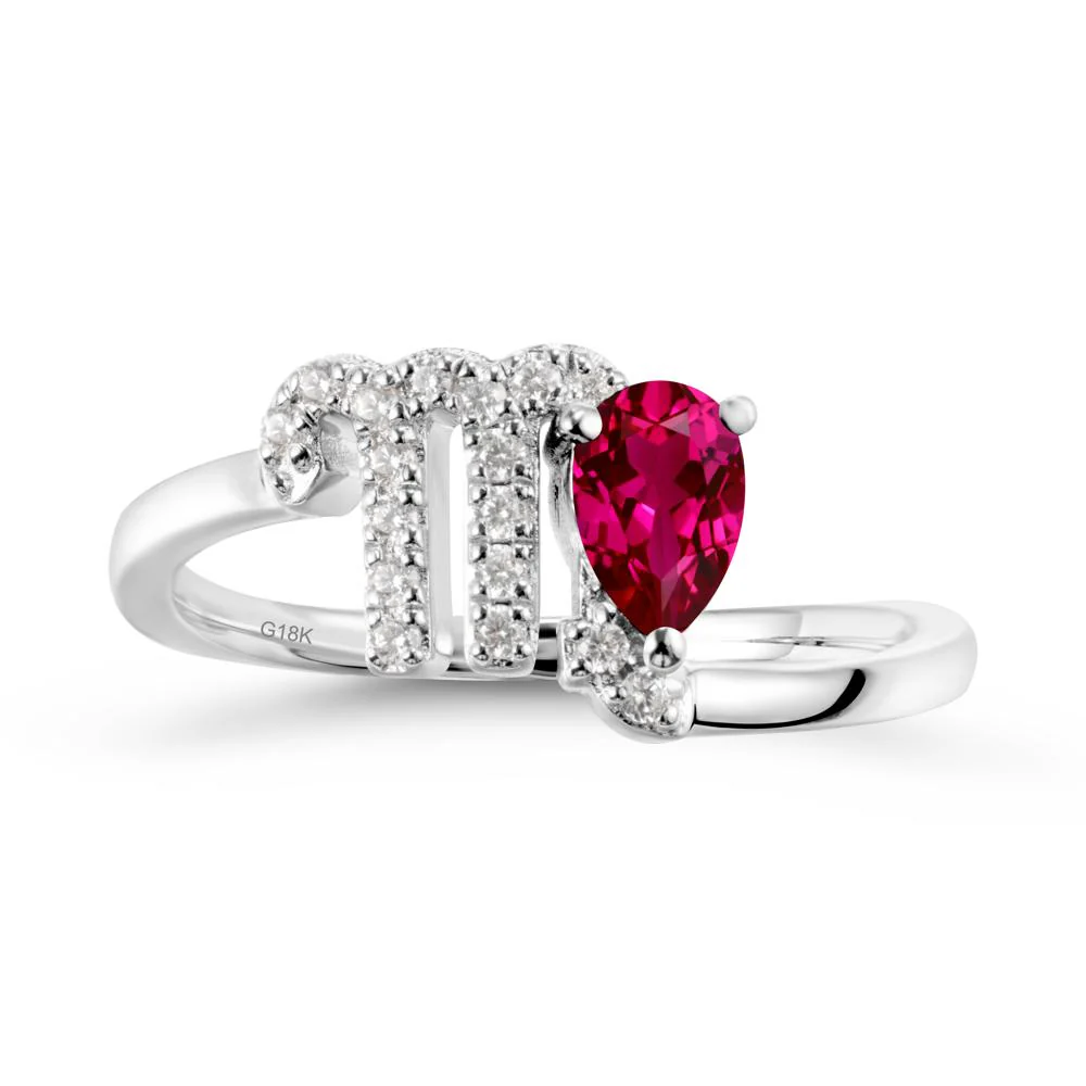 Ruby Virgo Zodiac Wraparound Ring - Image 6