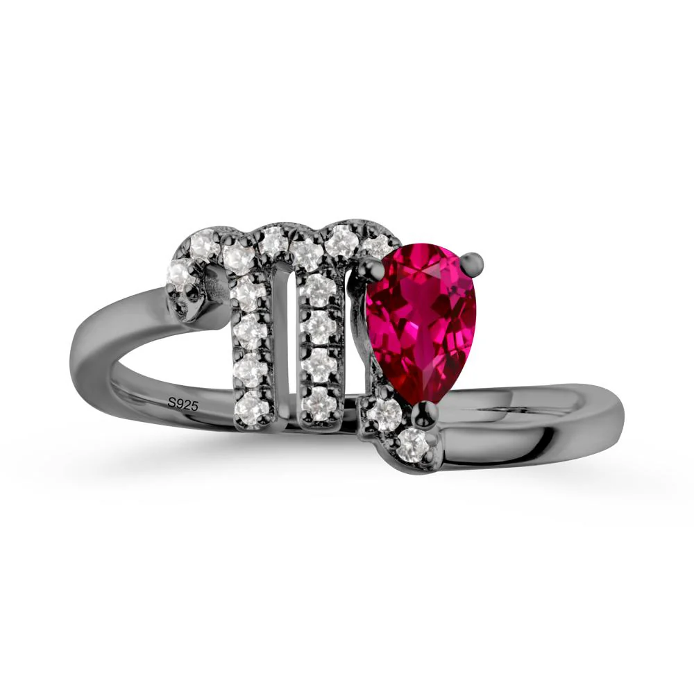 Ruby Virgo Zodiac Wraparound Ring - Image 8