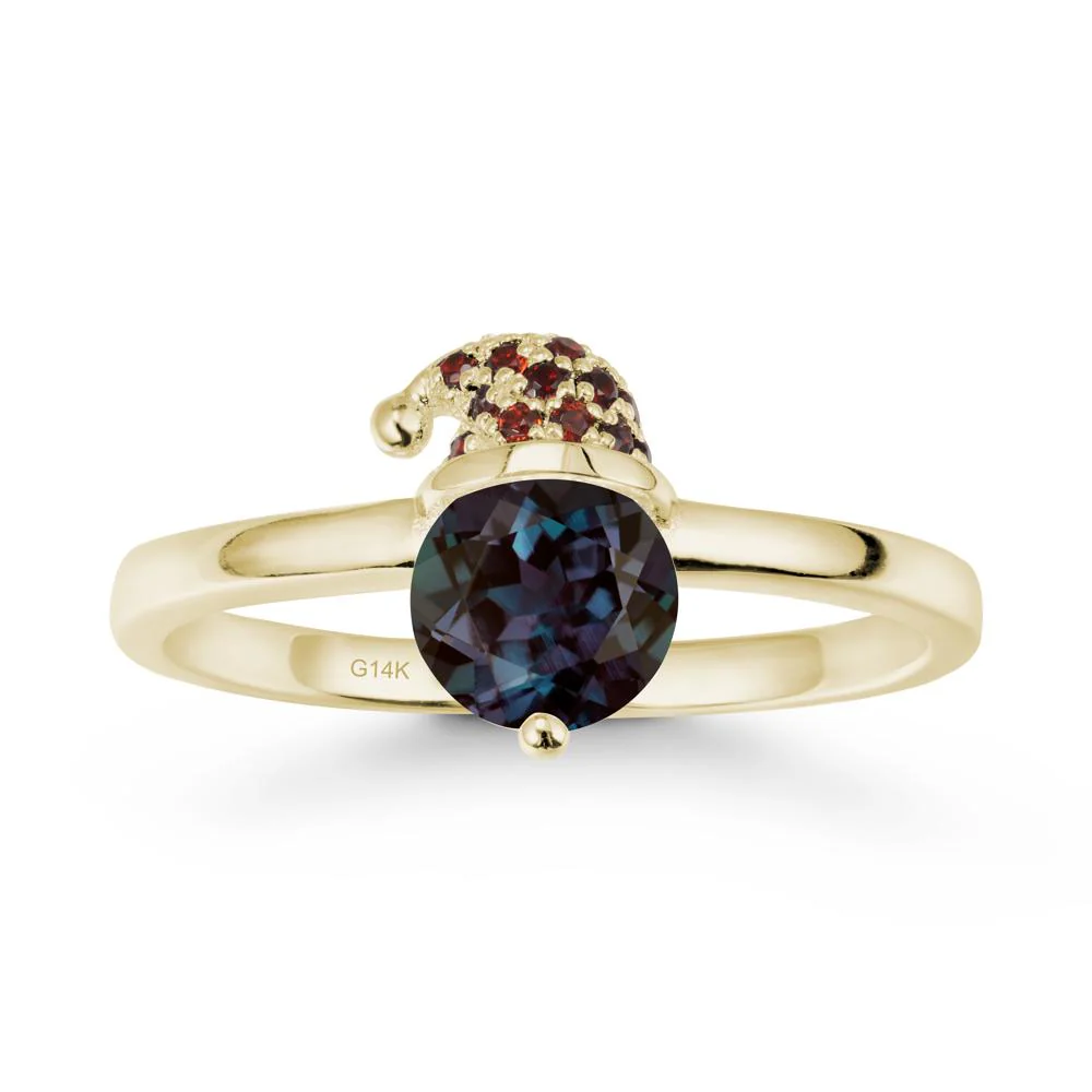 Santa Hat Alexandrite Ring
