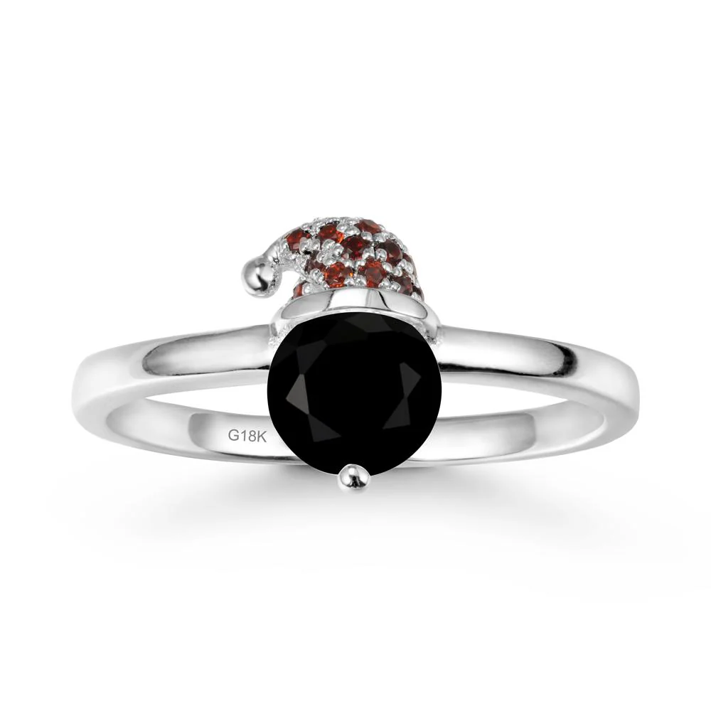 Santa Hat Black Spinel Ring - Image 6