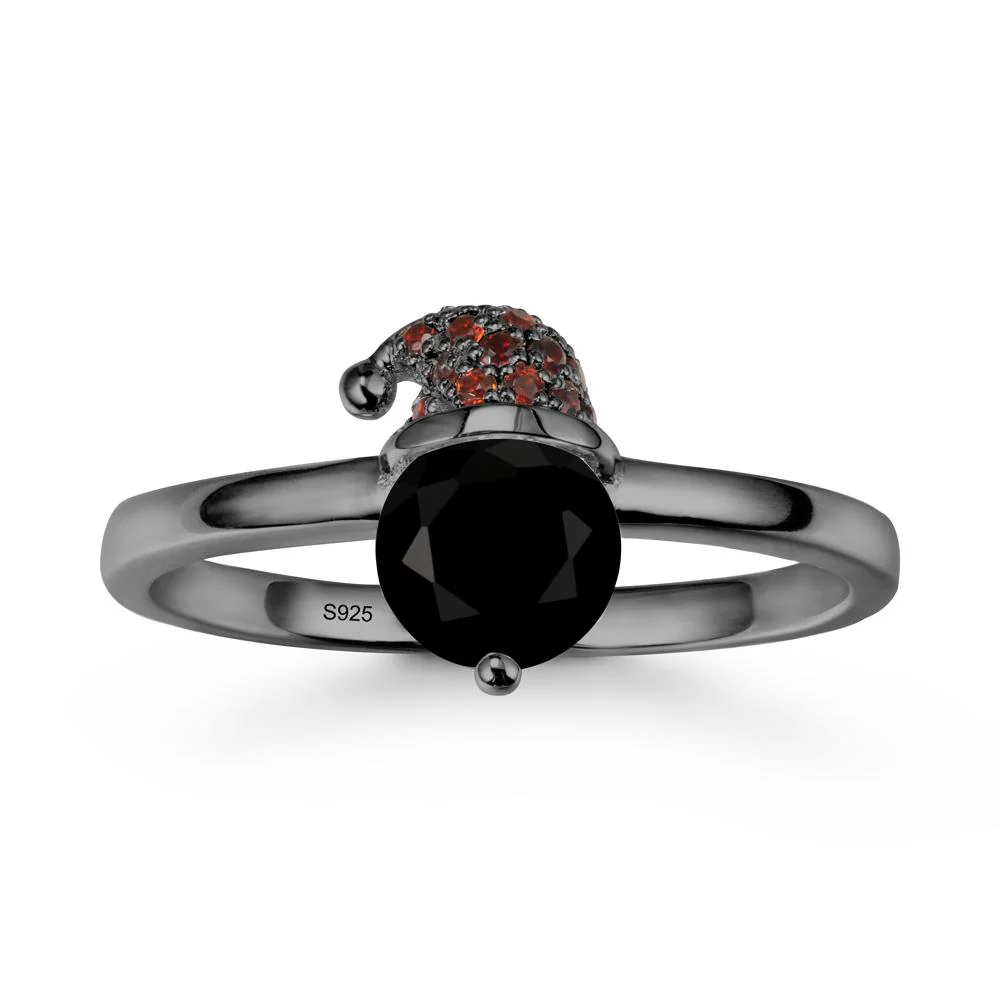Santa Hat Black Spinel Ring - Image 8