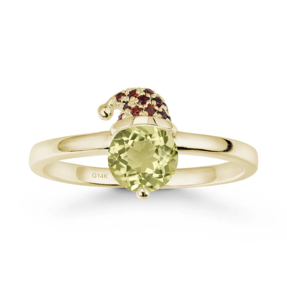 Santa Hat Lemon Quartz Ring - Image 3