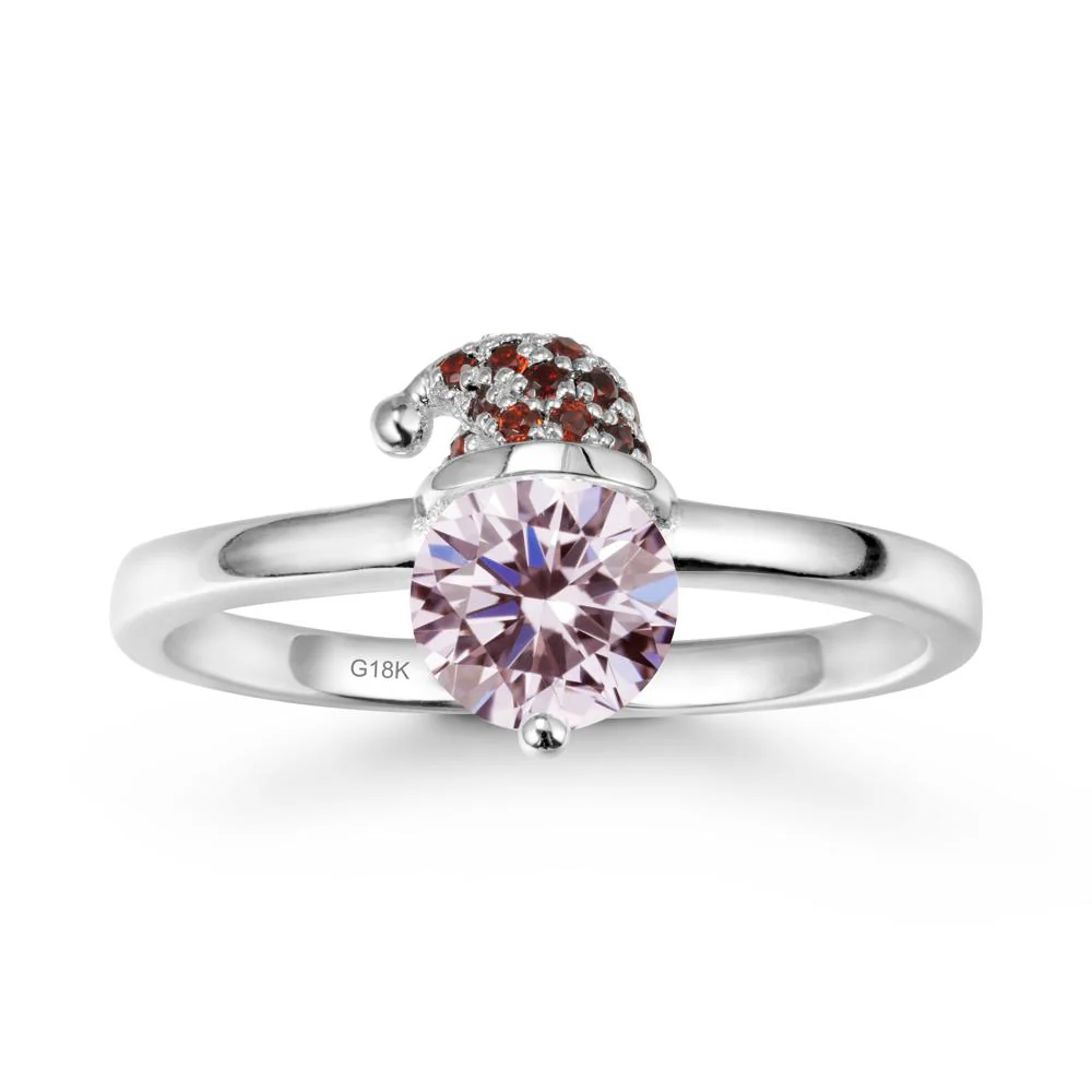 Santa Hat Pink Cubic Zirconia Ring - Image 6